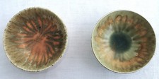 2 small Ruskin bowls in orange