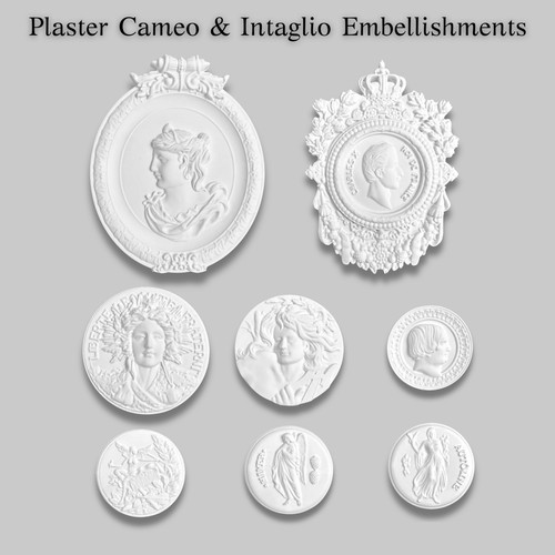 Plaster cameo intaglio - 8,