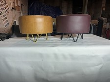 Real Leather Footstool With