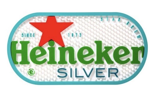 Heineken silver beer - mat, bar