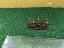 Vintage Britains Lead Floral Garden. 1930s 5 X Assorted Coloured Tulips .