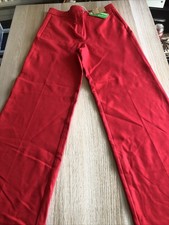 Boden ladies red stretch Ecovero wide leg trousers size 14L.  BNWT