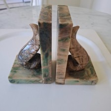 Genuine Alabaster Bookends