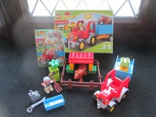 LEGO DUPLO`10524 TRACTOR AND WAGON FARM WITH INSTRUCTIONS AND BOX