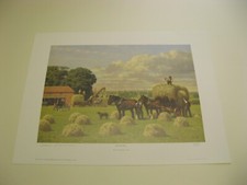 ROBIN WHEELDON HAYMAKING  SIGNED LIMITED EDITION PRINT HEAVY HORSE FARMING