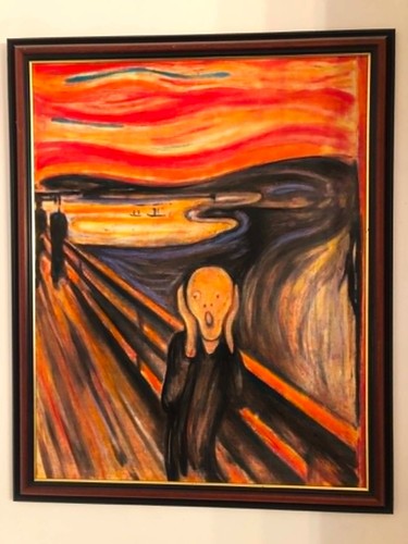 The scream edvard munch - munch., oil