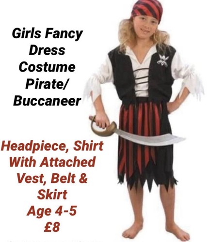 Girls pirate fancy dress - girls,