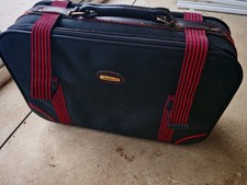 Vintage Style Aristocrat Travel Case Suitcase Leather Black 1970s