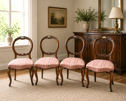 Set victorian walnut balloon - set,