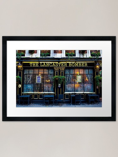 Lancaster bomber pub framed - lancaster,