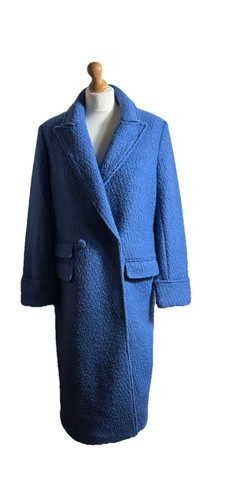 Deane white blue boucle wool - white,