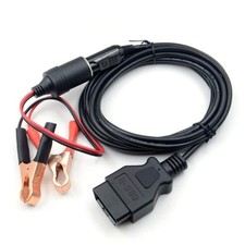 OBD II Car ECU Memory Saver Cable with 12V Power Socket & 8A Fuse, 3m Long