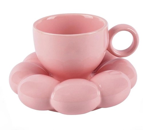 Pink flower coffee - pink, cup