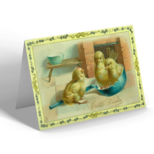 Easter notelet vintage - vintage, design