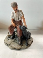 Country Artists K. Sherwin Old World Horse Tradesman and Dogs