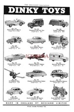 1950s DINKY Toys ADVERT Field Marshall Tractor, Austin Taxi etc. Print Ad 701/35