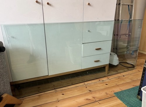 Big glass panel trendy - -,