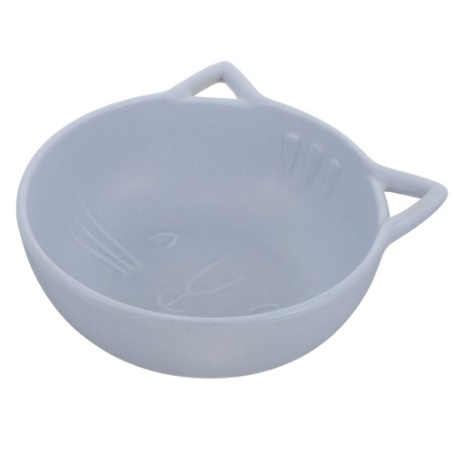 Light grey cartoon cat - grey,