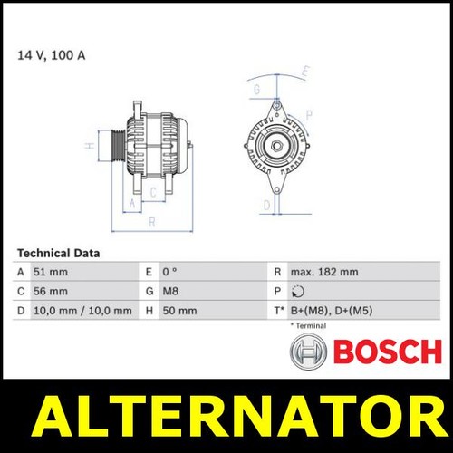 Alternator fits vauxhall tigra - alternator,