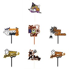 Halloween Cupcake Toppers Cheese Marker for Cheeseplate Appetizers Sandwiches