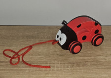 J'adore Paris - Lala Ladybug - Wooden Pullalong Toy