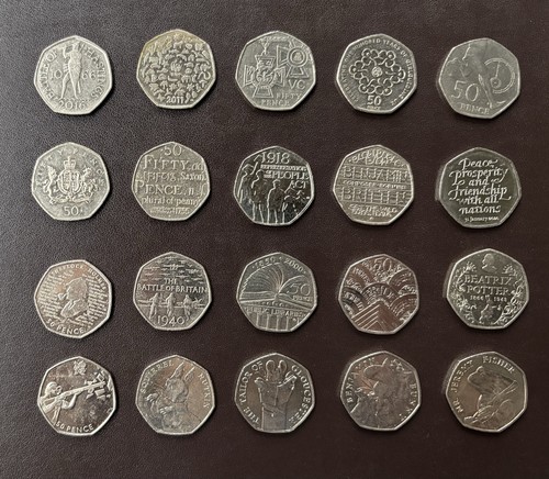 Collection twenty 50p - of,