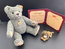 The Steiff Collection by Enesco Porcelain Teddy Bear & Pewter Miniature Figurine