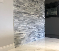 SAMPLE ( approx 10 x 10 cm) Carrara Grey & White Feature Wall Split Face sample