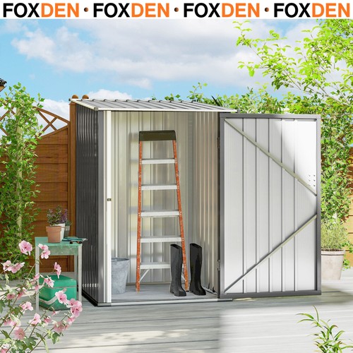 Lean garden shed steel - lean, to