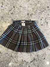 BURBERRY Baby Skirt Plaid Wrap Wool Buckles Luxury 3T