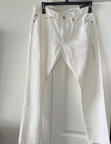 Gap white denim slim - gap, leg
