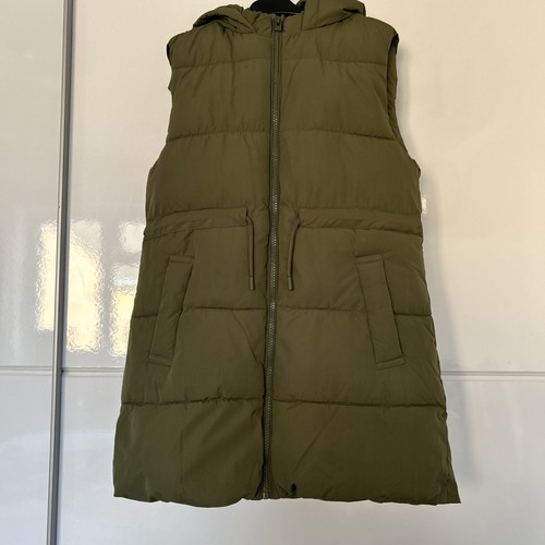 Girls gillet with hood olive - with,