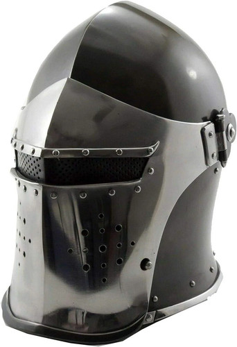 Viking visored barbuta knight - viking,