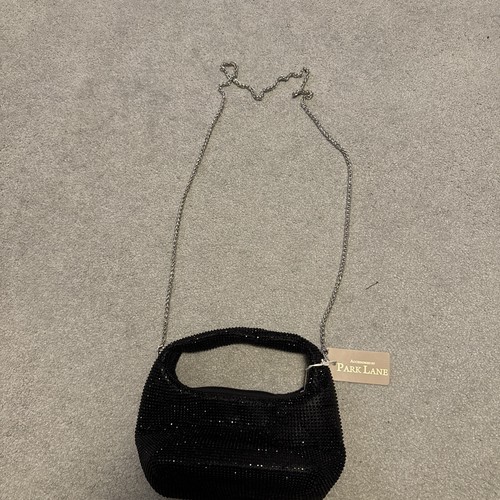 Mini black beaded bag - mini, with