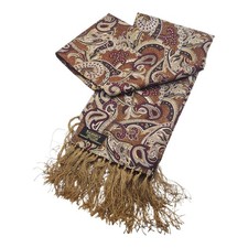 Vintage Sammy Tootal - Style Brown Paisley Scarf Men’s Classic Designer S75