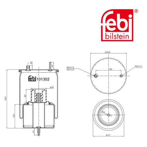 Febi air suspension - suspension, bellow