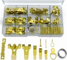 220pk Picture Hanging Kit Set Hooks Nails Wire Photo Frame Mirror Wall Art