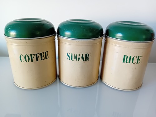 Set vintage storage tin - set,