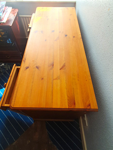 Solid pine computer desk - computer,
