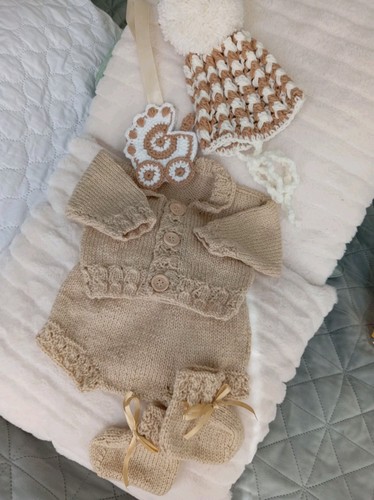 Knitted crochet beige - knitted/crochet,