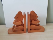Wooden Teddy Bear Bookends