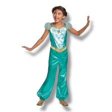 Kids Jasmine Costume Girls Princess Dress Party Fancy Outfit Halloween Age 5-6