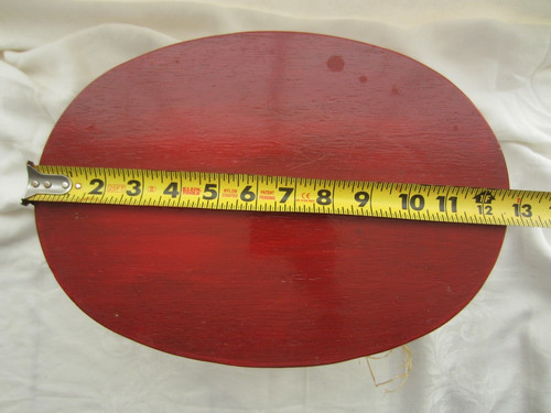 Wooden red painted - wooden, stool