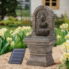 Solar Power Lion Statue Bird