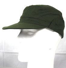 Genuine Surplus Swedish Army Military Olive Green Cap Fatigue Cap Peak