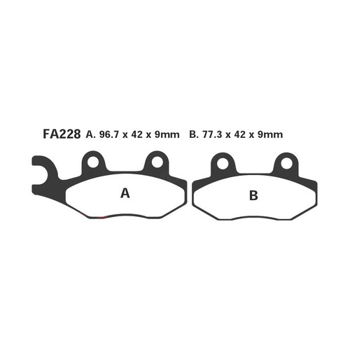 Pair brake pads - ebc, sp