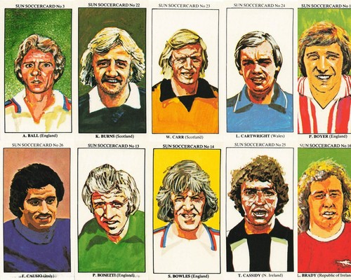 The sun soccercards 1978 - sun, 1978-79