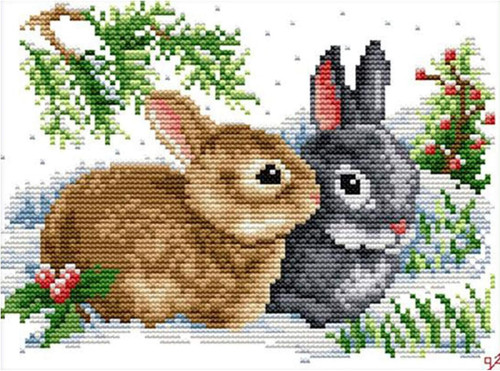 Cross stitch kit 11ct - cross, stamped