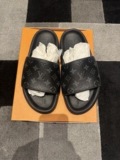 Louis Vuitton sliders, size 9 , Monogram Rubber WaterFront Mule , Waterproof