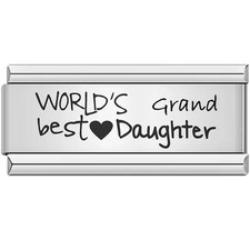 Italian Charm SuperLink Family 18mm Fits 9mm Nomination Bracelet Grand Daughter